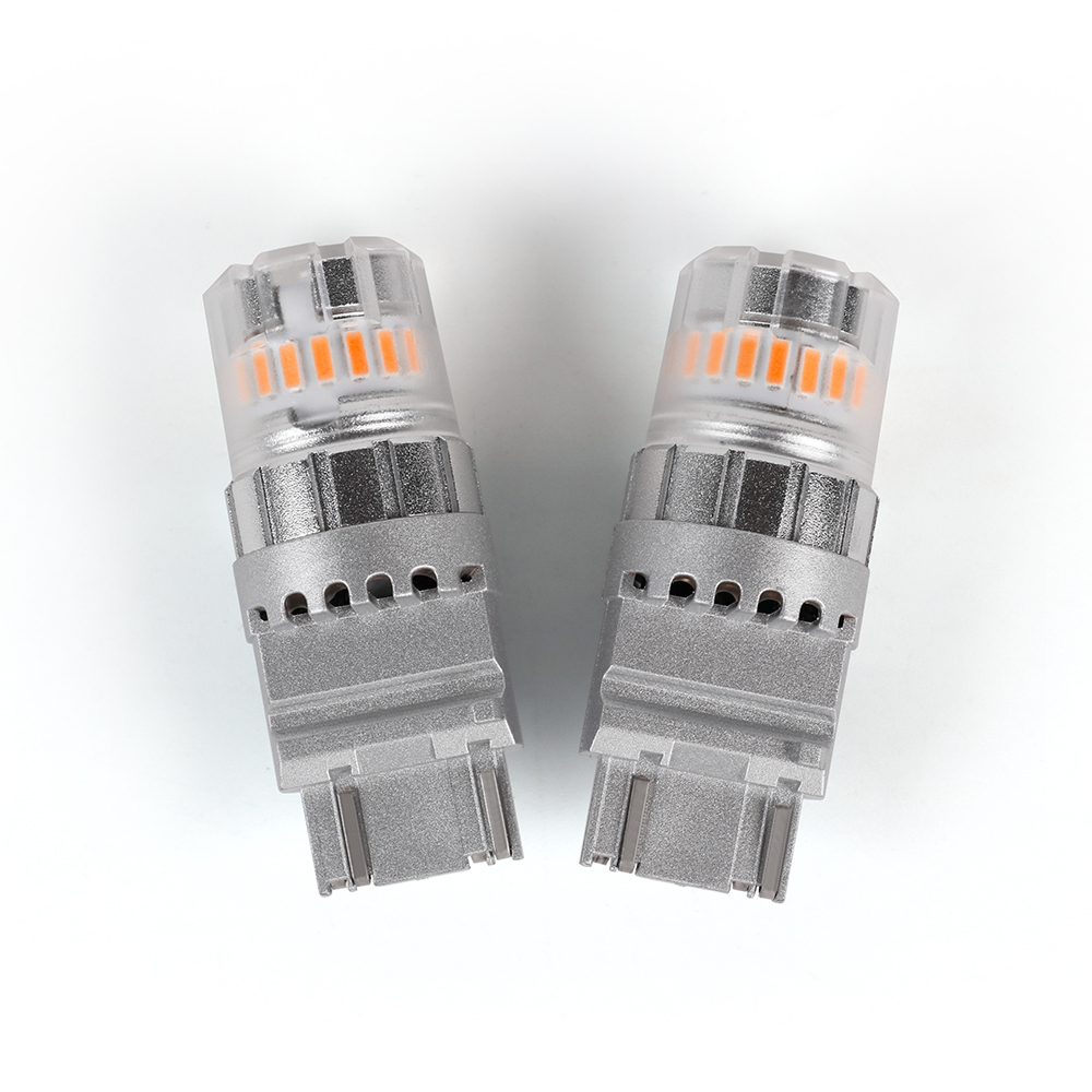 thumbnail image 2 of Alla Lighting 3157A Amber LED Turn Signal Bulbs For Silverado & More – 2 Pack 2 of 6
