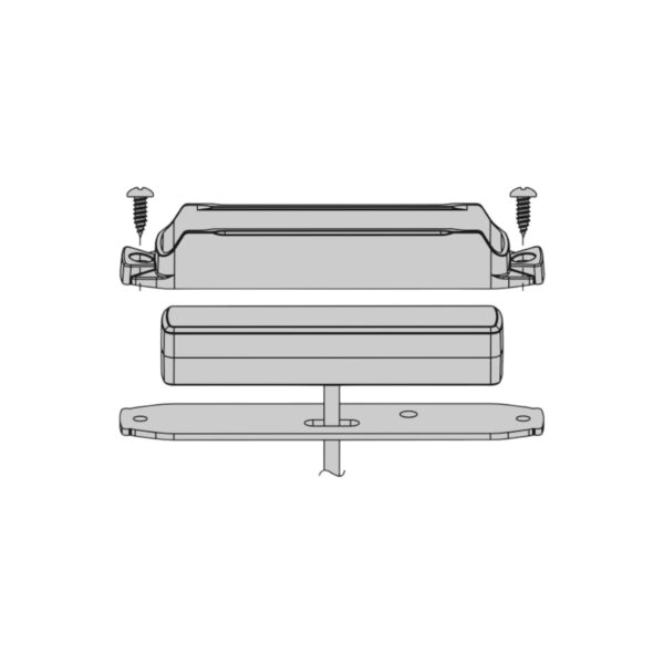 Work Bar Strobe 4, 4" Surface Mount, Amber/Blue (1EA) - BB6010C