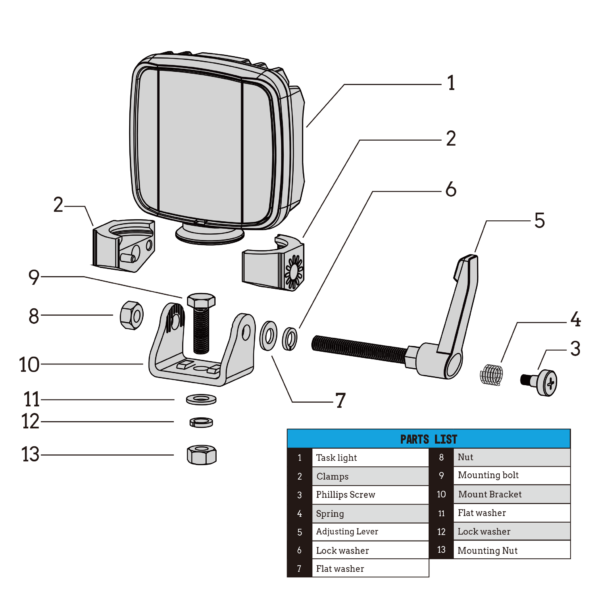 Work Pod Task Pro, 5" Work Light, w/ 360° Pivot Bracket, White, 4,800 Lumens (1 EA)  - BB45051