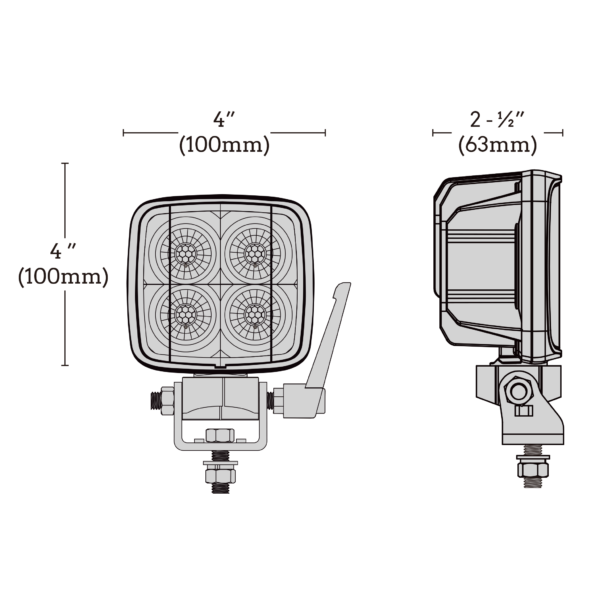 Work Pod Task Max, 5" Work Light, w/ 360° Pivot Bracket, White, 8,000 Lumens  (1 EA) - BB45081