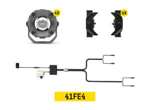 Tiny Monster Grille Kit for Ford F-150 STX, 2024-25 (4 Pods, Harness, Brackets)-41FE4