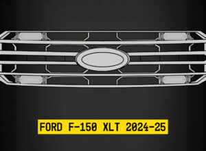 Tiny Monster Grille Kit for Ford F-150 XLT, 2024-25 (4 Light Bars, Harness, Brackets)-63FD4