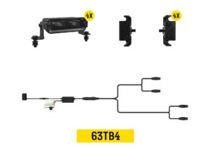 Tiny Monster Grille Kit for Toyota Tundra SR5, 2022-25 (4 Light Bars, Harness, Brackets)-63TB4