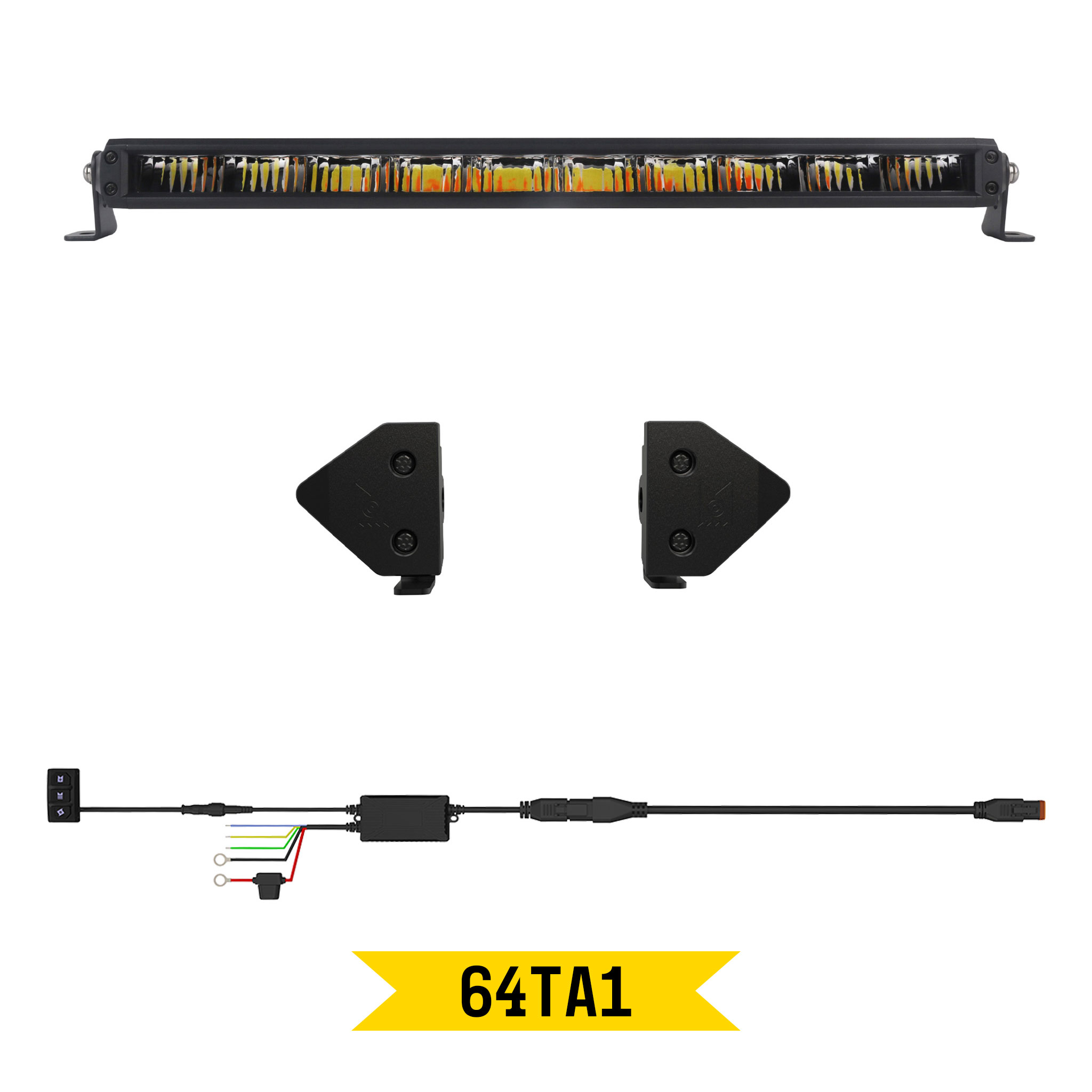 Tiny Monster Grille Kit for Toyota Tundra TRD Pro, 2022-25 (1 Light Bar, Harness, Brackets)-64TA1