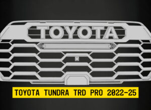 Tiny Monster Grille Kit for Toyota Tundra TRD Pro, 2022-25 (1 Light Bar, Harness, Brackets)-64TA1