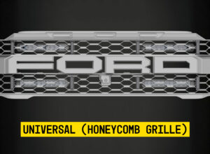 Tiny Monster Grille Kit for Honeycomb Style Grille, Universal (4 Light Bars, Harness, Brackets)-65R44