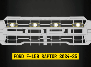 Tiny Monster Grille Top Kit for Ford, F-150 Raptor 2024-25 (4 pods, harness, bracket)-42FA4T