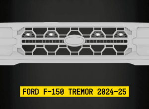 Tiny Monster Grille Kit for Ford F-150 Tremor, 2024-25 (4 Pods, Harness, Bracket)-42FB4